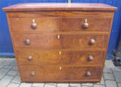 Mah. chest drawers with ivory escutcheons