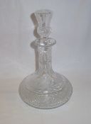 Edinburgh Crystal ships decanter with thistle motif