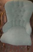 Vict. style upholstered nursing chair