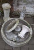 Circular cement water feature