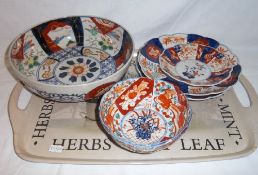 Sel. Japanese Imari patt. bowls, plates etc.