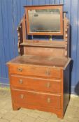 Mirror backed dressing table