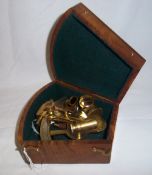 Kelvin & Hughes brass sextant in mah. case