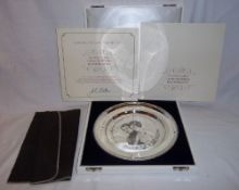 Silver plate to commemorate the wedding of The Princess Anne & Captain Mark Phillips, with