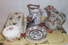 Mason's Ironstone jug, Copeland jug, cheese dish etc.