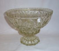 Lg. pressed glass footed bowl