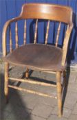 Windsor style oak chair