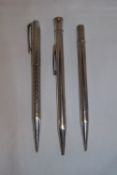 Silver Yard-O-Led propelling pencil Lon. 1964, silver propelling pencil maker JM & Co. Lon. 1946 &