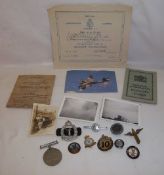 'Bomber Command Losses in WW II' book & various badges & ephemera mainly associated with the Royal