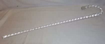 Glass spiral walking stick length approx. 77cm