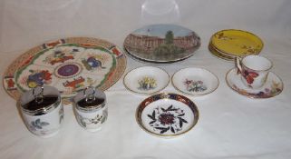 Sel. Royal Worcester inc. Kylin patt plate, 2 'Portraits of Britain Buckingham Palace' plates, Kitty