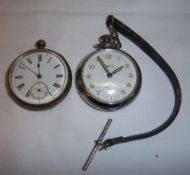 Silver open face pocket watch (case back missing) & 1 Smiths pocket watch