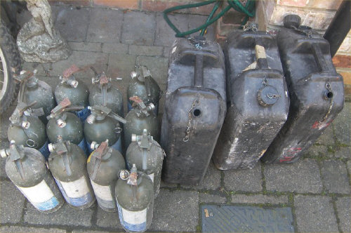 Sel military water carriers & fire extinguishers