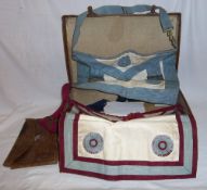 Suitcase containing Masonic regalia from Hamiliton Lodge Alford Lincs