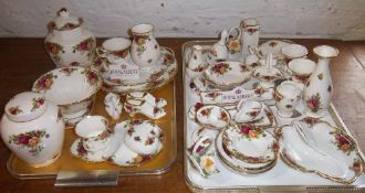 Lg. sel. Royal Albert 'Old Country Roses' inc. ginger jars, trinket pots, ornaments, calendar
