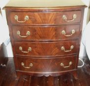 Sm. mah. Geo. style bow fronted chest of drawers