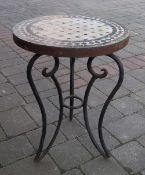 Sm. wrought iron garden table