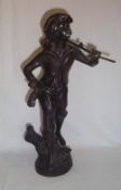 Bronze effect figure of young boy after Rancoulet, ht approx. 35cm