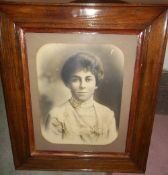 Framed black & white photograph portrait