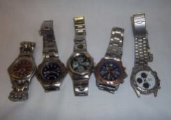 5 gentleman`s wristwatches