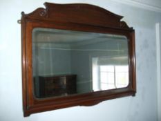 Mah. framed mirror size approx. 75cm x 100cm