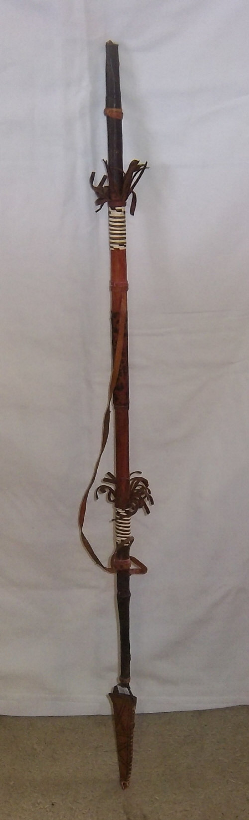 Nigerian tribal plaque & spear
