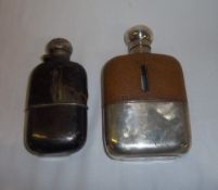 2 S.P spirit flasks