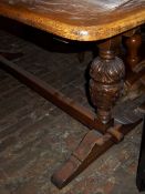 Sm. oak Jacobean style refectory table