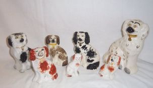 2 sm. Staffordshire dogs & Beswick dog