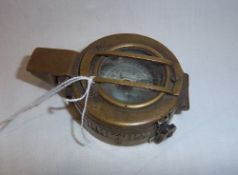 Brass compass, the base marked EAC No 8256446 1944 MKII