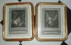 Pr gilt framed French book plates