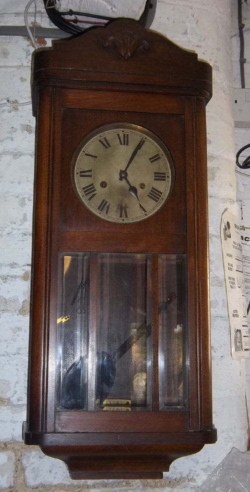 WITHDRAWN - 1930s oak wall clock