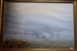 Lg. framed print `Lancaster In The Mist` by Coulson