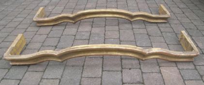 Pr of gilt wood pelmets width approx. 170cm