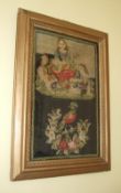 Pr framed needlepoint pictures depicting young children