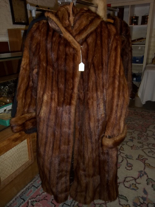 Full length fur coat