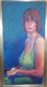 Gilt framed oil on canvas entitled "Tasha" signed in top corner by the artist Rolf Harris, with