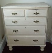 Painted pine chest of drawers