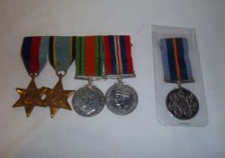 Mounted as worn WWII group to 1764365 Sgt E. Dixon inc. aircrew Europe style star & brooch mounted