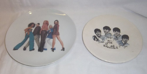 Washington Pottery Ltd `Beatles` plate & `Spice Girls` plate