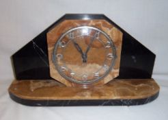 Art Deco marble mantel clock