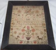 Framed sampler size approx. 26cm x 33cm