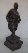 Spelter soldier figure, ht approx. 59cm