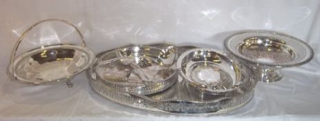 Sel. S.P gallery trays, cake basket, dishes etc.