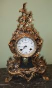 French style brass & gilt chiming mantel clock by Robert Grant of London