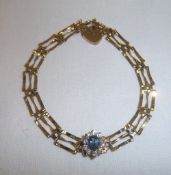 9ct gold gate bracelet