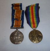 WWI war medal & WWI Victory medal to GNR W Smith RA 184822