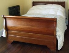 Double mah. sleigh bed with mattress
