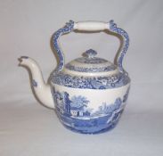 Spode oversized blue & white teapot ht approx. 33cm