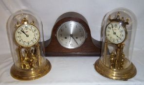 Kundo torsion clock, Schutz torsion clock & mah. mantel clock